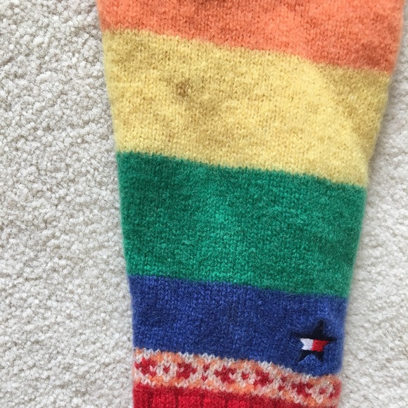 Vintage Tommy Hilfiger Rainbow Striped Sweater - Picture 3 of 3